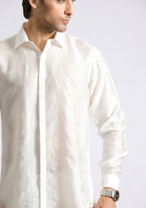 White Self Shirt